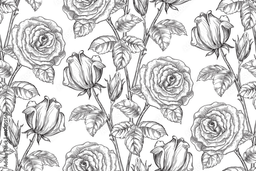 Tapeta Vintage floral background.