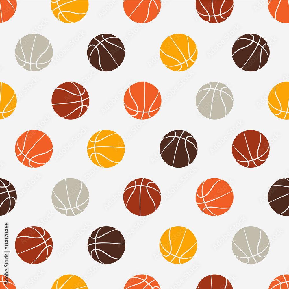 Tapeta Seamless pattern - basketball