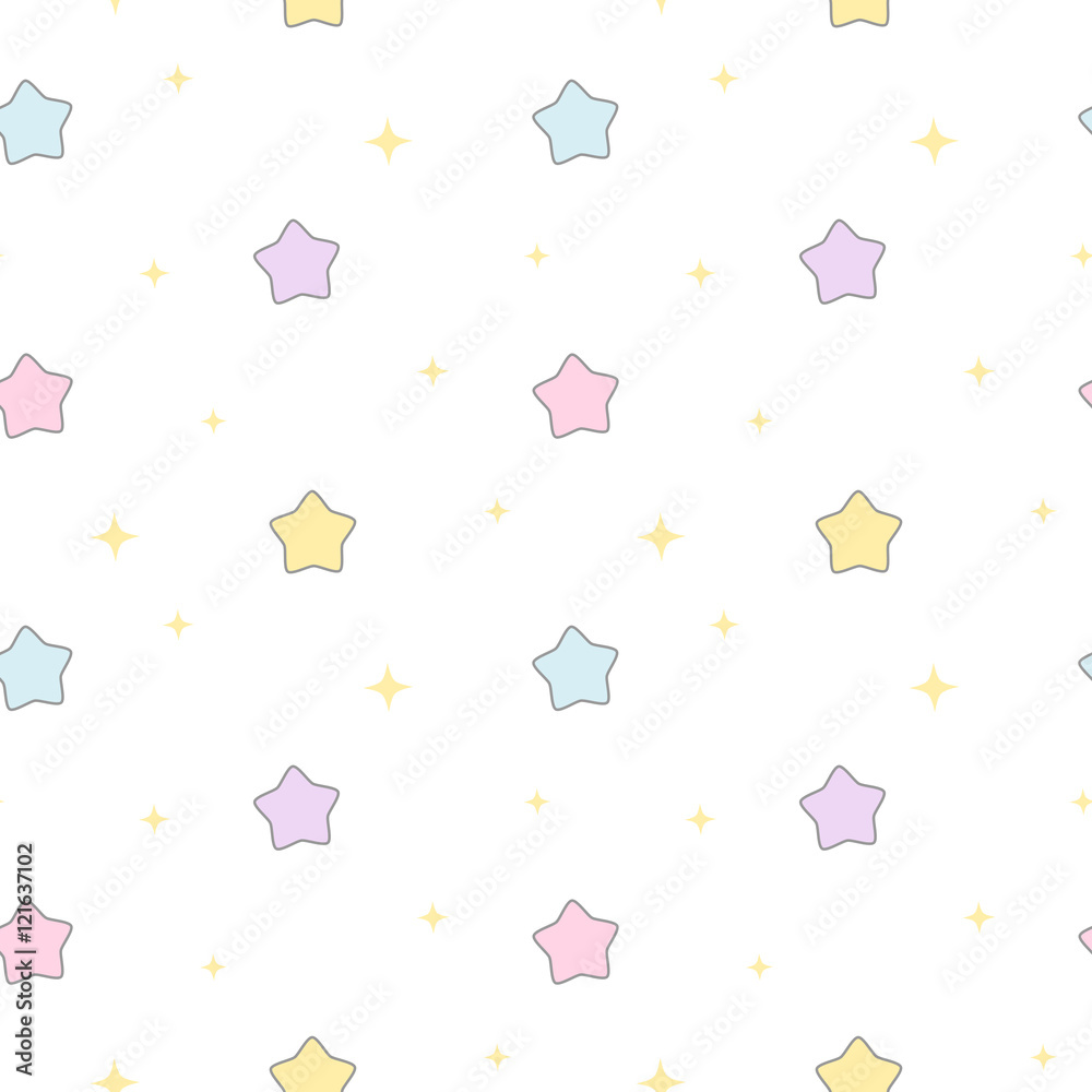 Fototapeta cute cartoon colorful stars