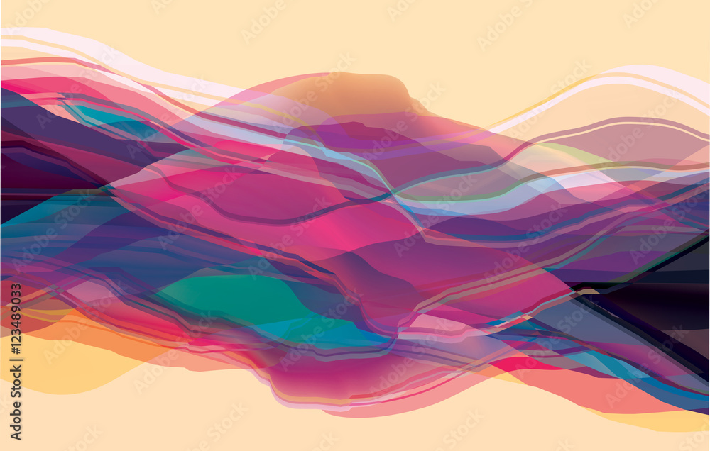 Fototapeta Color waves, abstract surface,