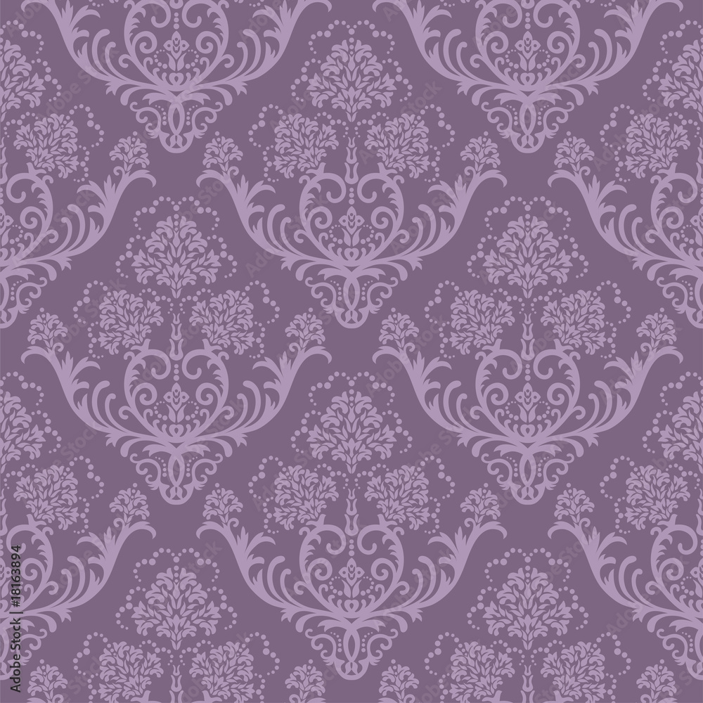 Tapeta Seamless purple floral