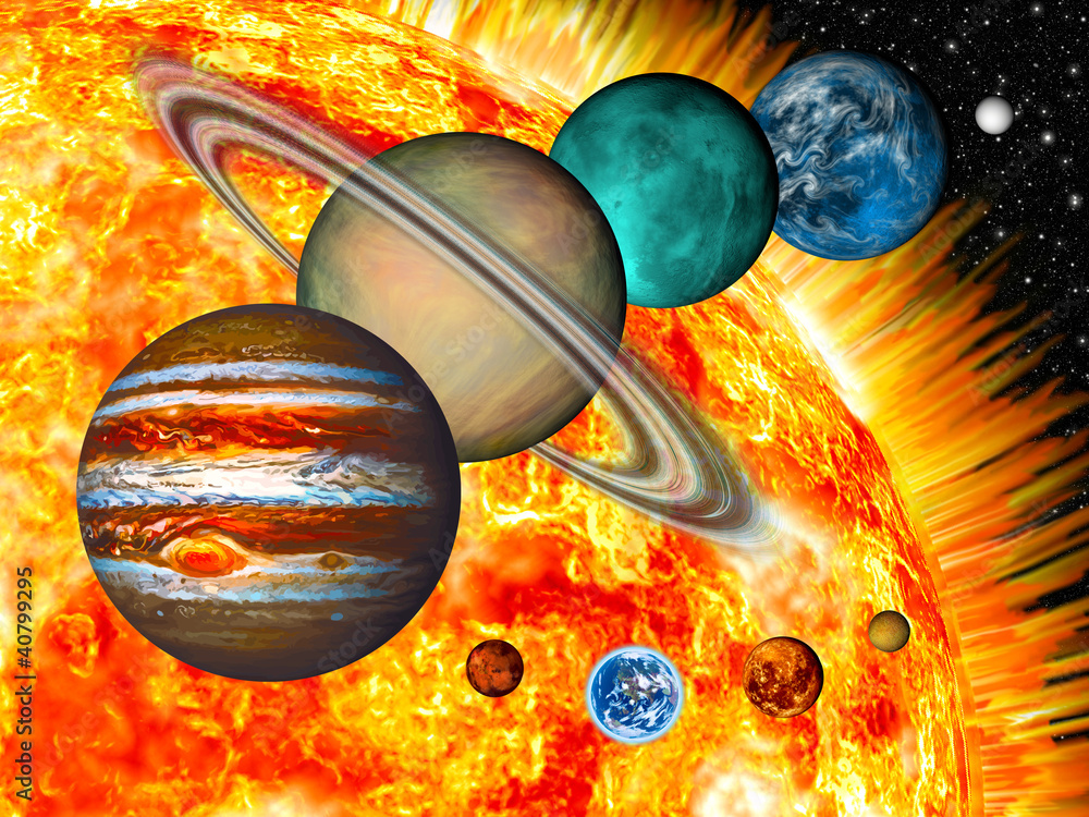 Obraz na płótnie Solar System: the comparative