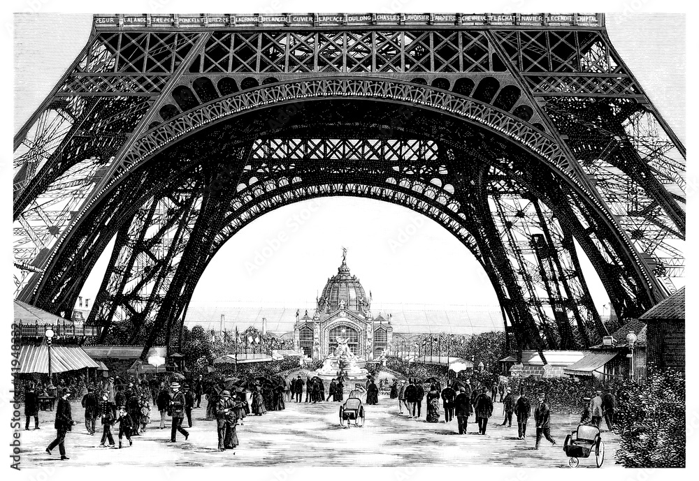 Fototapeta Paris - Eiffel Tower - 19th