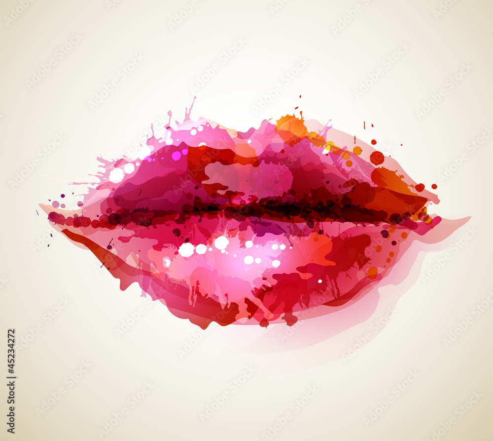 Fototapeta Beautiful womans lips formed
