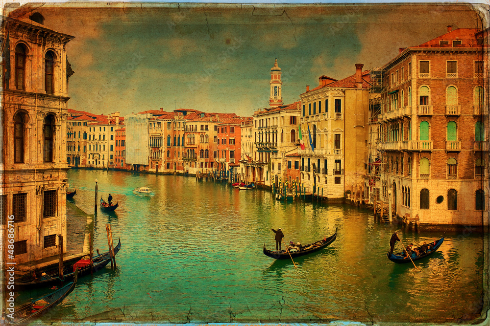 Fototapeta Venice - Gondolas in Grand