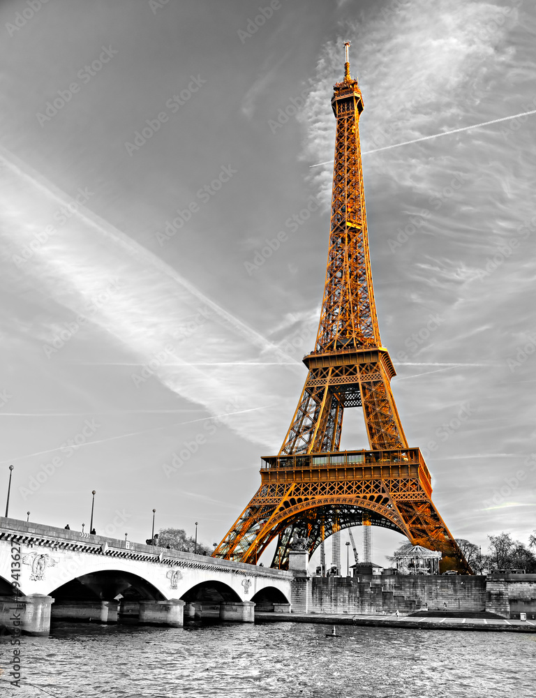 Fototapeta Eiffel tower, Paris.
