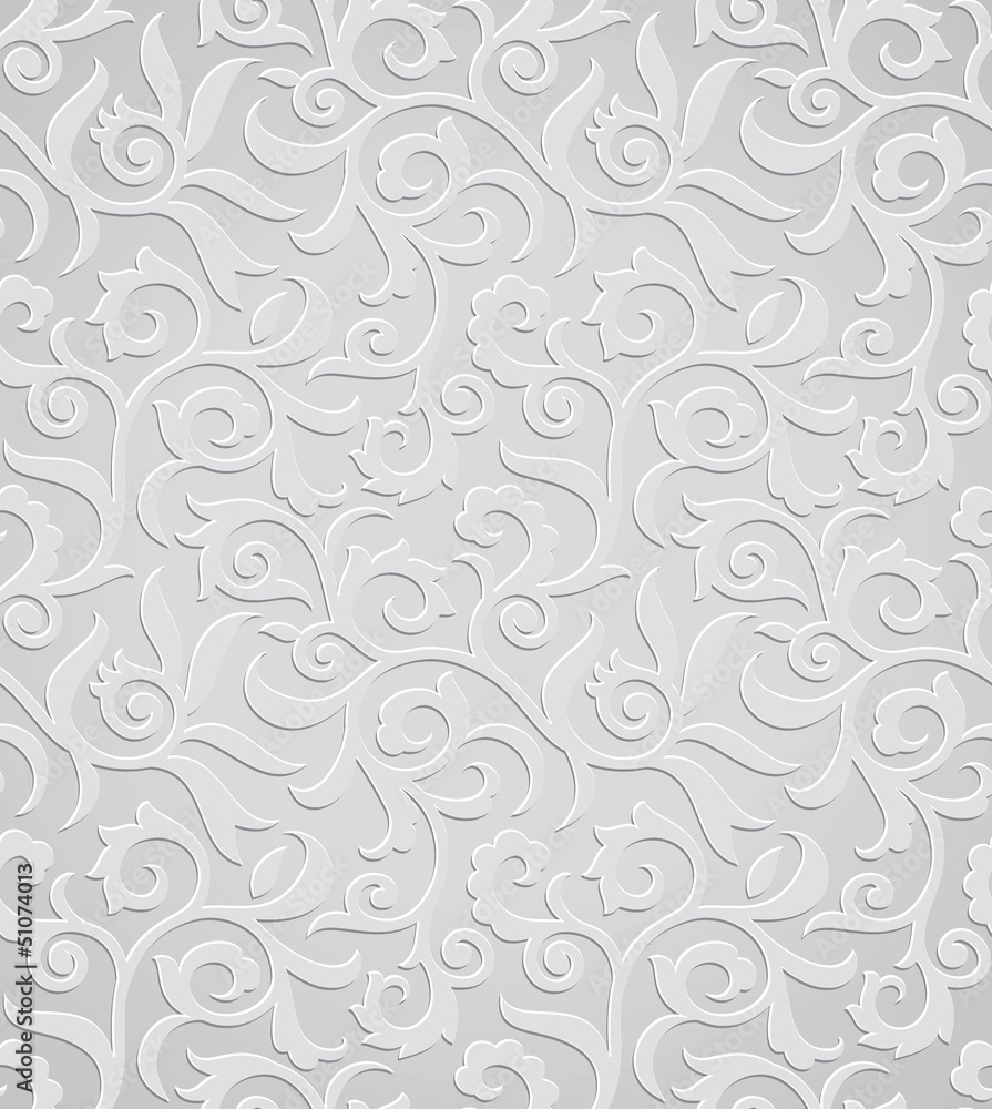 Tapeta Traditional silver wallpaper
