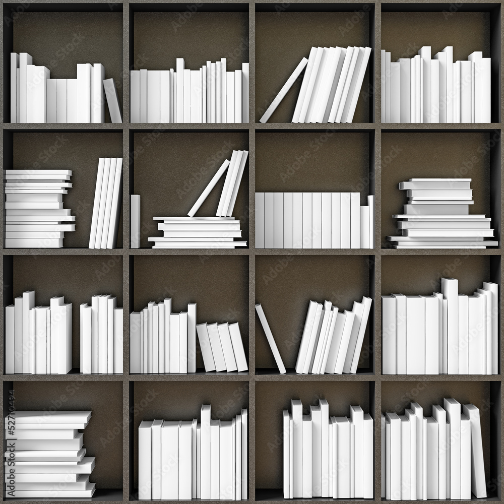Fototapeta bookshelves with  books