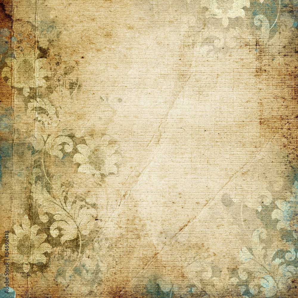 Fototapeta grunge floral background with