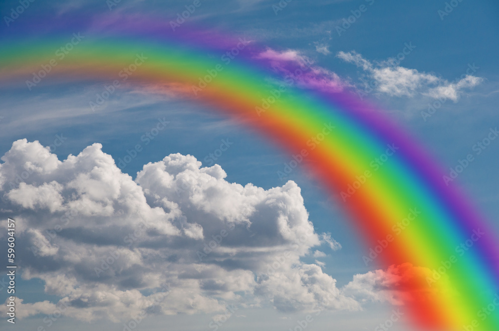 Obraz Kwadryptyk rainbow in the clouds.
