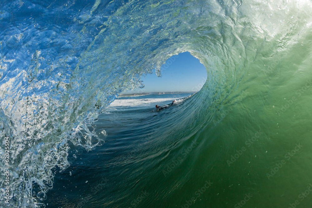 Fototapeta Wave Hollow Tube Ride Surfer