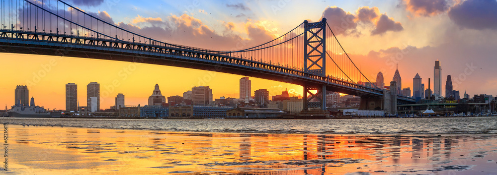 Obraz Tryptyk Panorama of Philadelphia