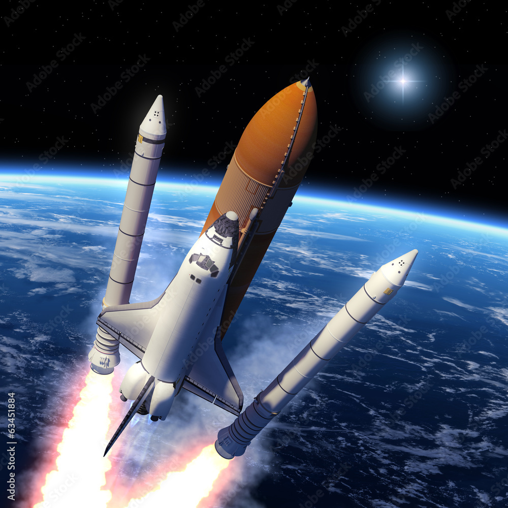 Fototapeta Space Shuttle Solid Rocket