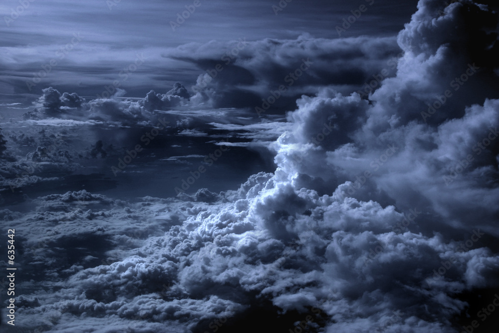 Obraz Tryptyk blue clouds