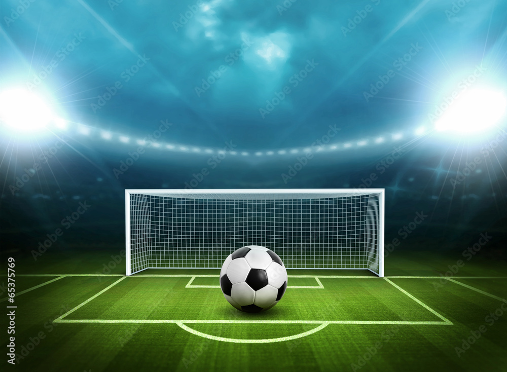 Fototapeta Stadium with soccer ball