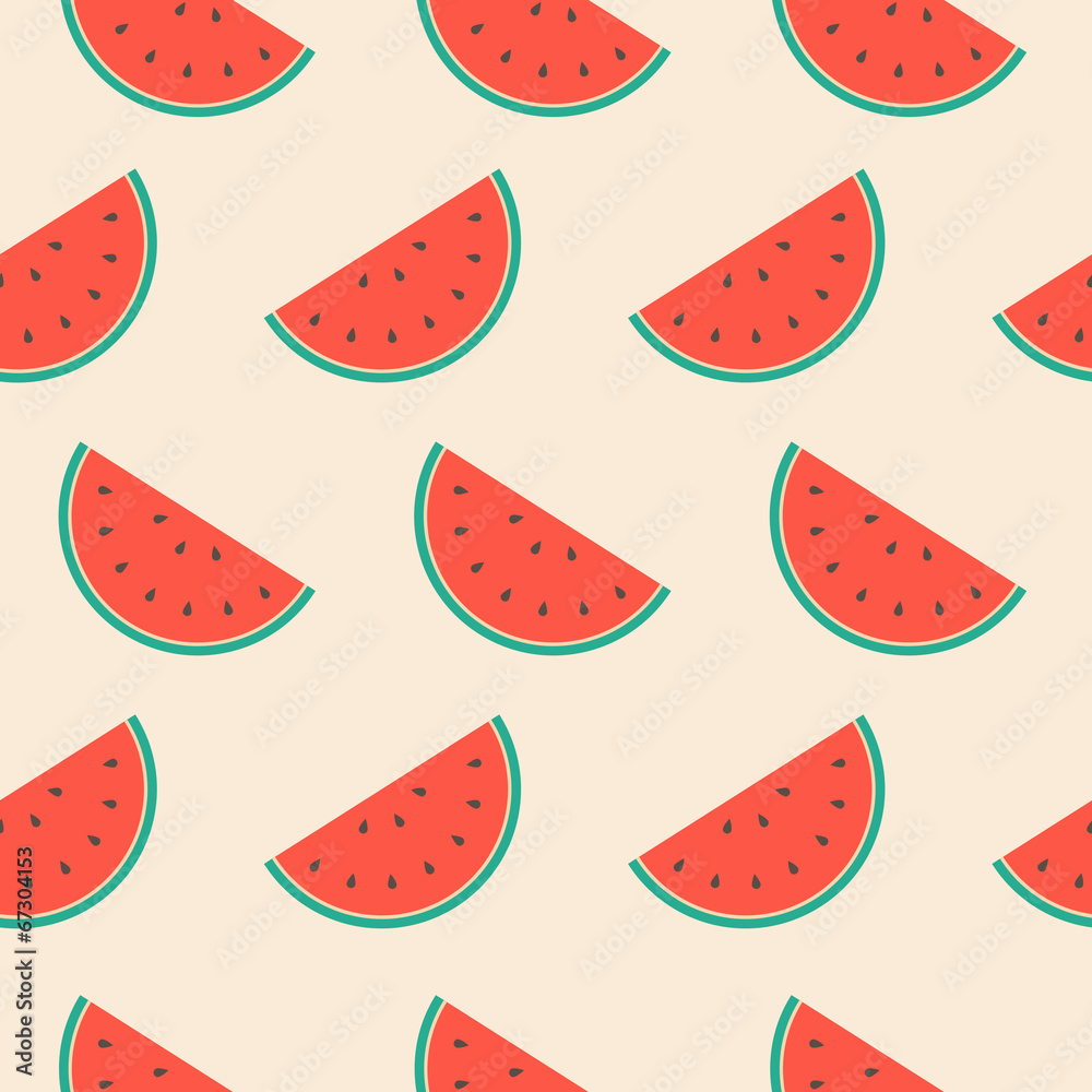 Fototapeta Seamless Watermelon Background