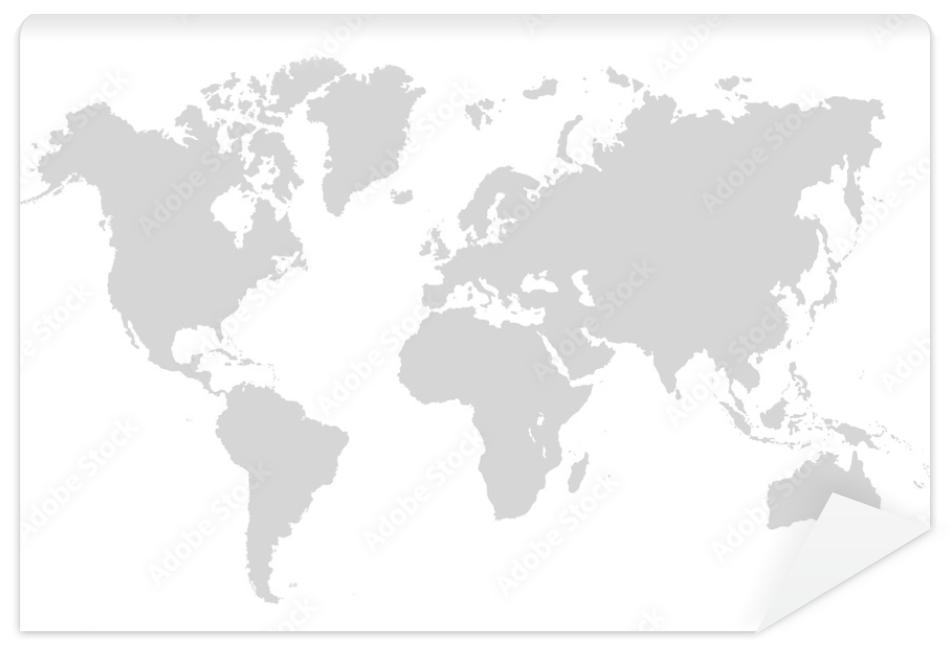 Fototapeta World map on white background.
